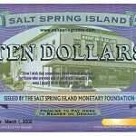 Salt Spring Dollar $$10 bill